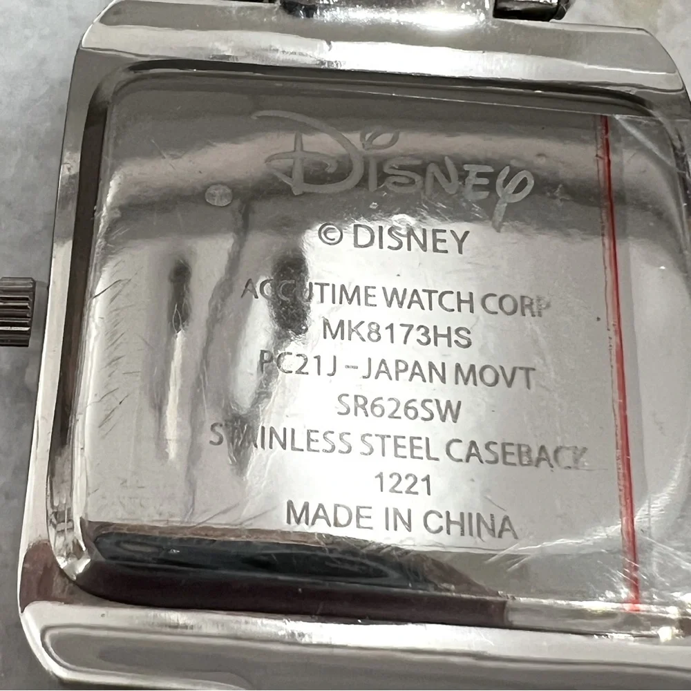 DISNEY Women’s Mickey Mouse Crystal Embellished Silvertone Watch